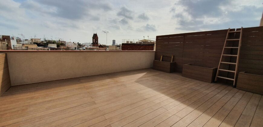 NEW BUILD PENTHOUSE with beautiful terrace on the same level in Ronda Sant Antoni (Penthouse 1)