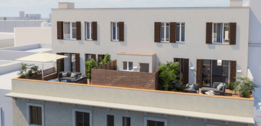 ÁTICO DE OBRA NUEVA con preciosa terraza a nivel en Ronda Sant Antoni. (Ático 2)