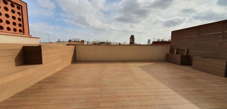 NEW BUILD PENTHOUSE with beautiful terrace on the same level in Ronda Sant Antoni (Penthouse 1)