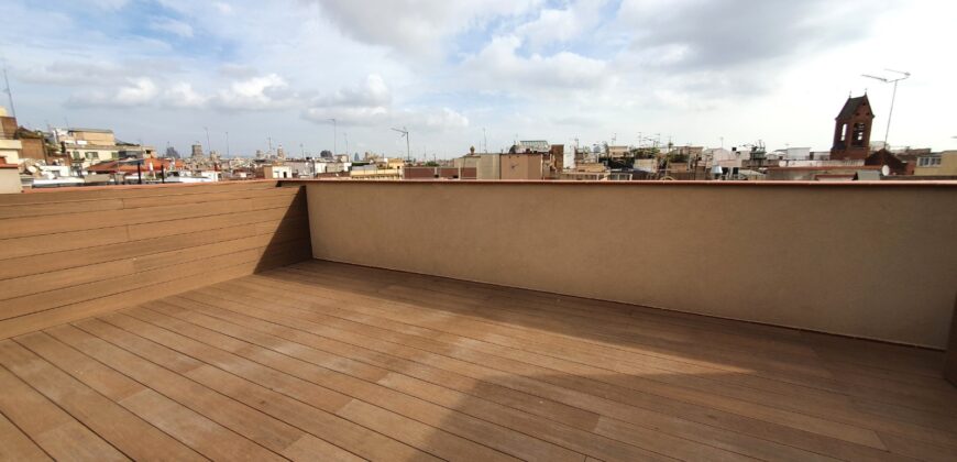NEW BUILD PENTHOUSE with beautiful terrace on the same level in Ronda Sant Antoni (Penthouse 1)